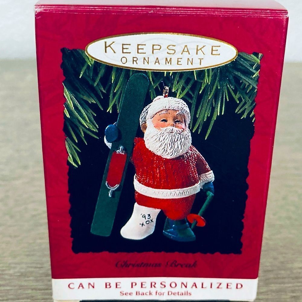 Vintage Hallmark Christmas Break Santa Ornament 1993